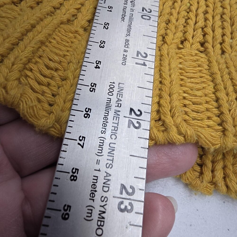 Cocobleu Sweater Womens Large Yellow Chunky Knit Bobble Heart Pullover Crewneck - Picture 9 of 9